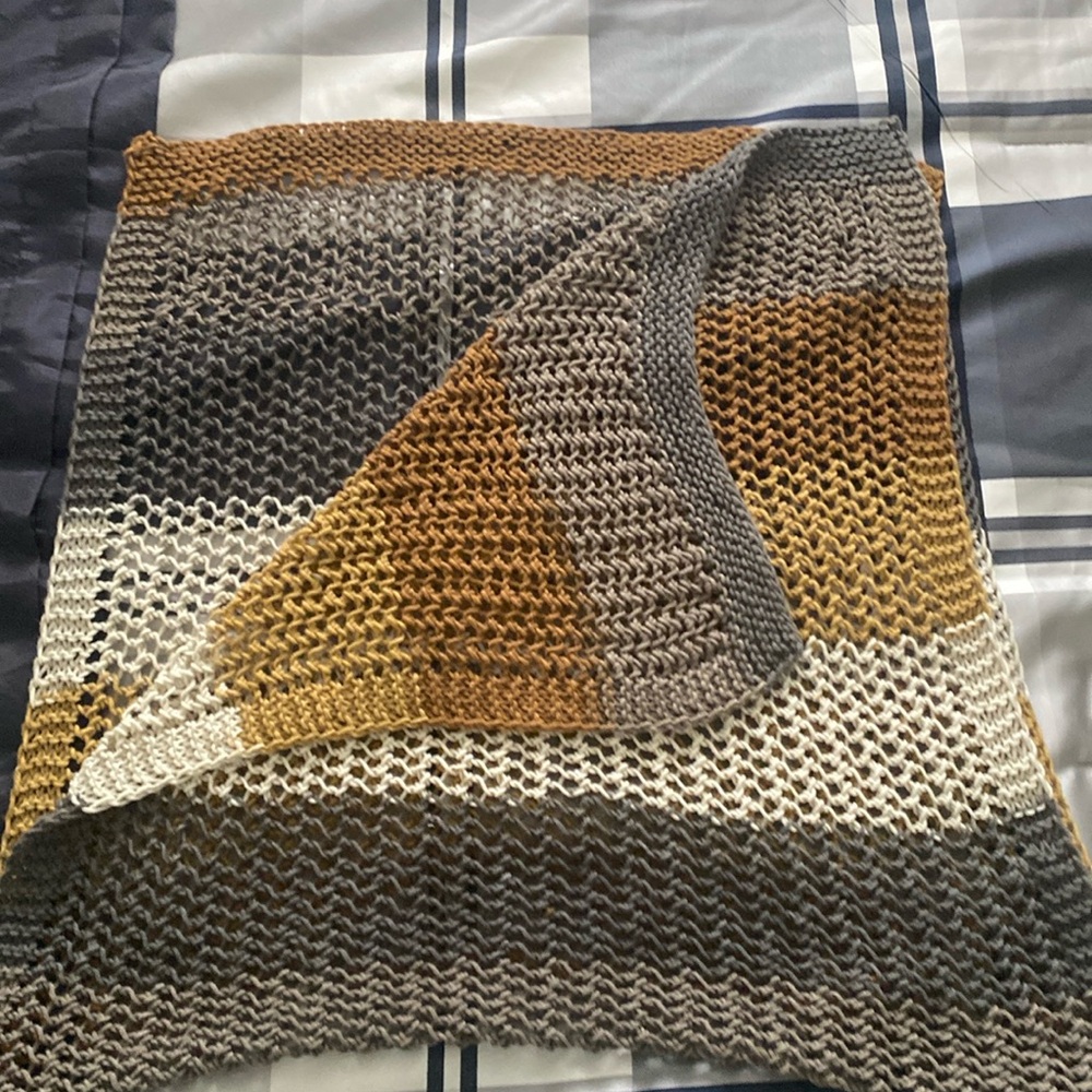 Knitted woolen scarf